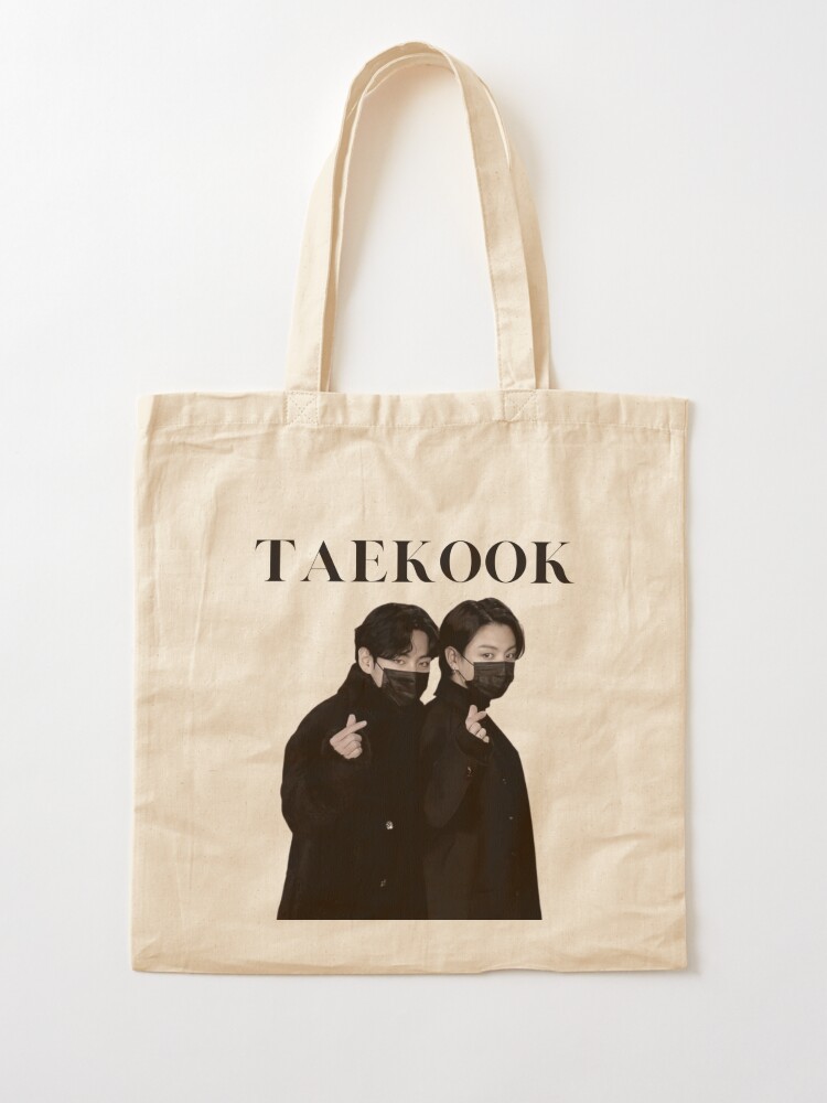 BTS Taehyung and Jungkook / JK & V / Taekook Vkook Tote Bag for