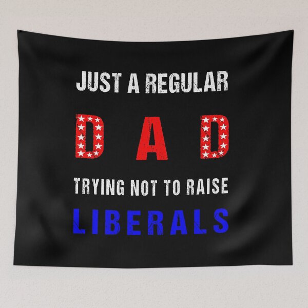 Item preview, America Flag Just a Regular Dad Trying Not To Raise Liberals 4th of July Father's Day Shirts designed and sold by midodesign20.