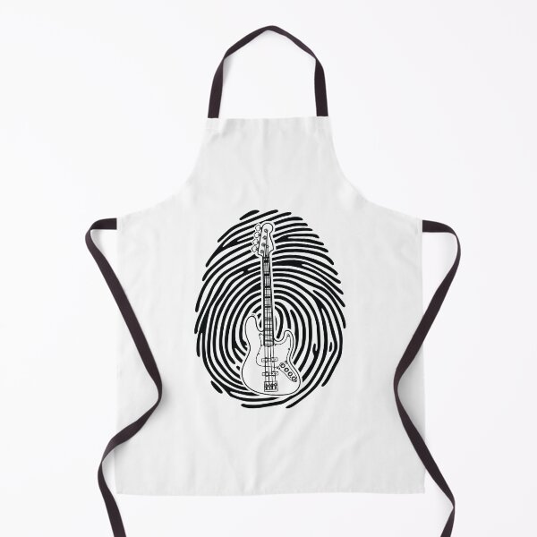 Item preview, Fingerprint Bass Guitar Outline Light Theme designed and sold by nightsworthy.