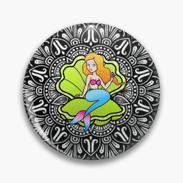 Item preview, Mermaid Illustration with Mandala Design  designed and sold by Pranshi Kansara.
