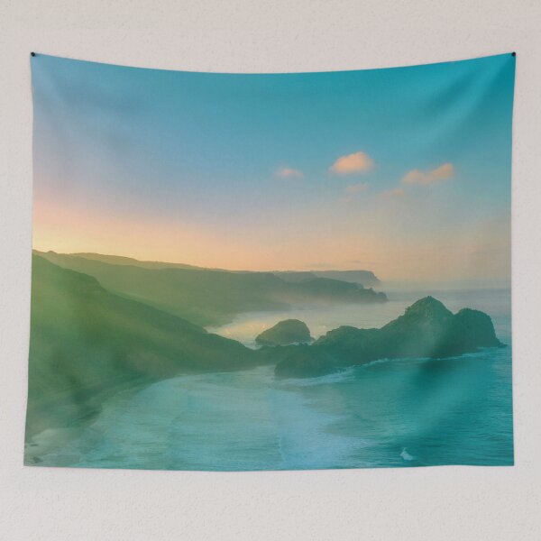 Item preview, Colorful tropical ocean cliff view designed and sold by Yulia Sh.