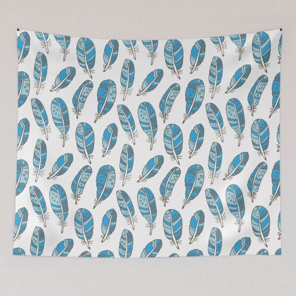 Item preview, blue feathers designed and sold by tokhiti.