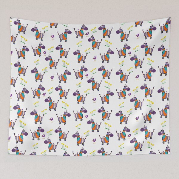 Item preview, Colorful Zebra and Birdies designed and sold by Lilmonsto.