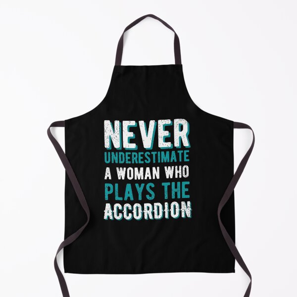 Item preview, Never Underestimate a Woman Who Plays the Accordion Distressed Font designed and sold by SavageMyrtle.