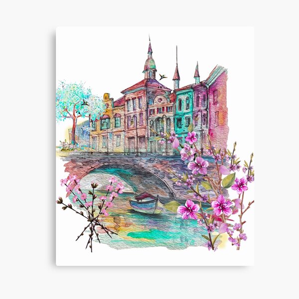 Summer Morning By The River Canvas Print