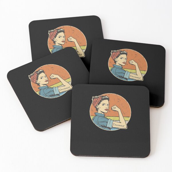 Item preview, Mujeres fuertes vacunadas Retro Sunset designed and sold by ElsieUnderwood.