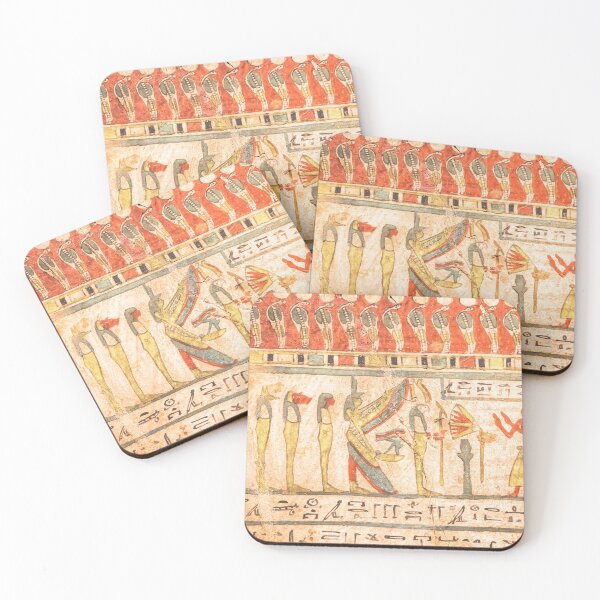 Item preview, Egyptian archaeology. Ancient hieroglyphyc,  ca. 580 BC, with Isis and the four sons of Horus designed and sold by Paolo Modena Photography    -   Fine Italian Art.