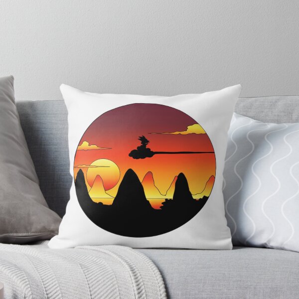 Item preview, Art 90s Goku Flying over at sunset designed and sold by AmeliaClarks.