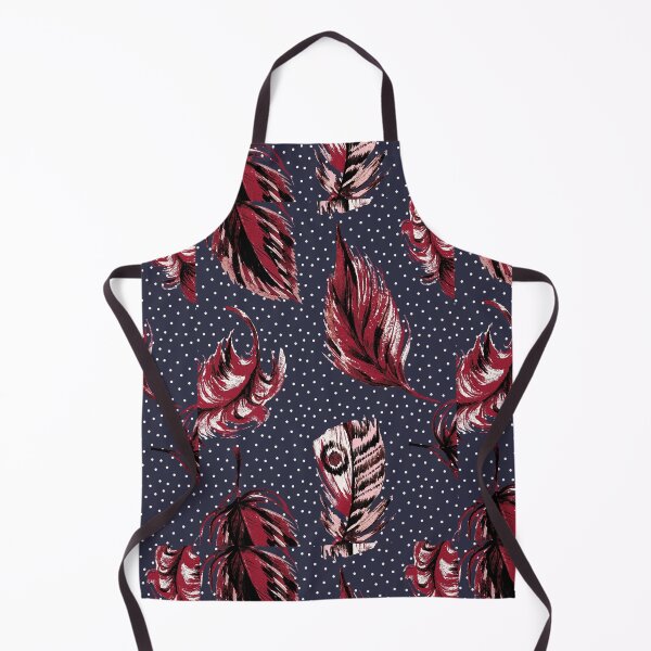 Item preview, red leaves white dots and feather designed and sold by EK EXCLUSIVE.