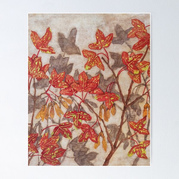 Item preview, Watercolor: Montpellier maple branches designed and sold by Delphine HIBOU.