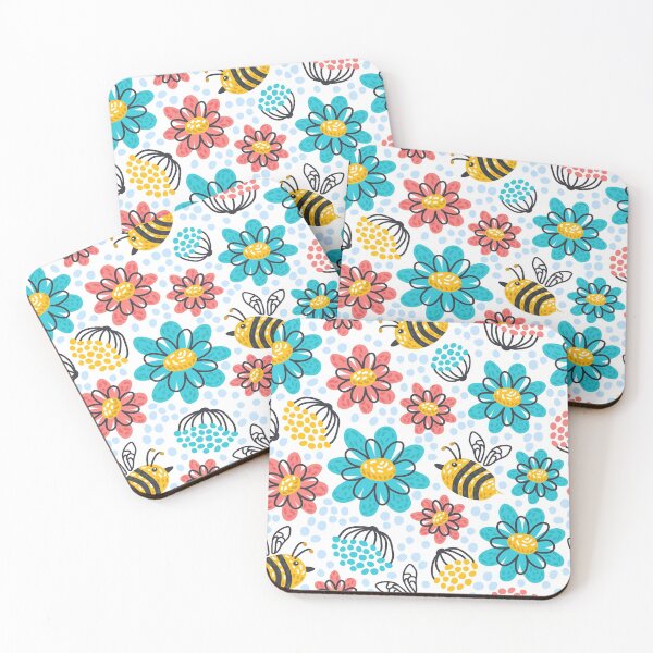 Item preview, bees and flowers designed and sold by tokhiti.