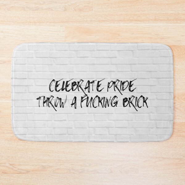 Item preview, Celebrate Pride Throw a Brick [White Wall] designed and sold by StabbyCat.