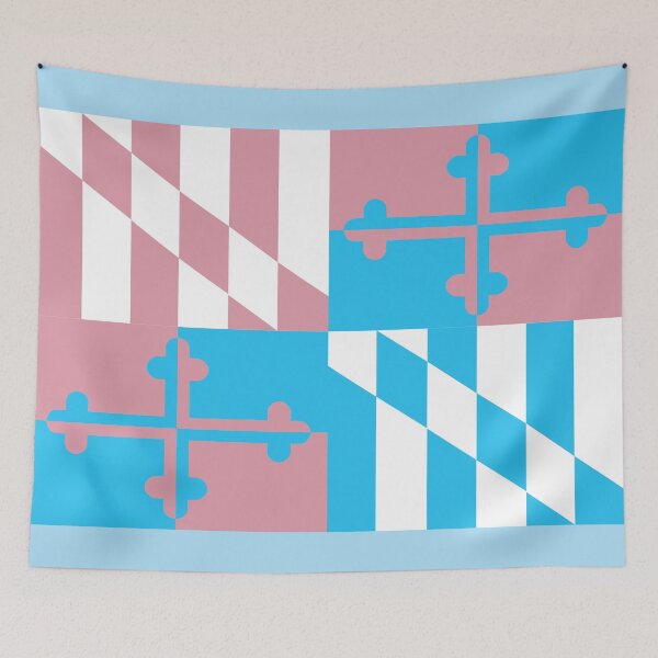 Item preview, Transgender Pride Maryland State Flag designed and sold by FrolicDesigns.