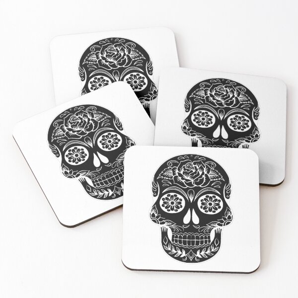 Item preview, Black Calavera Sugar Skull designed and sold by WakeNBake-Tees.