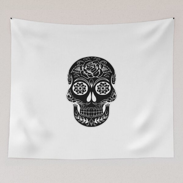 Item preview, Black Calavera Sugar Skull designed and sold by WakeNBake-Tees.
