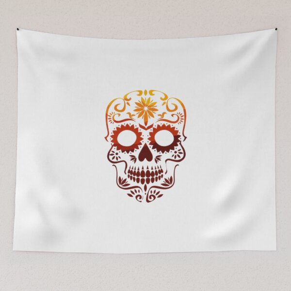 Item preview, Fire Calavera Sugar Skull designed and sold by WakeNBake-Tees.