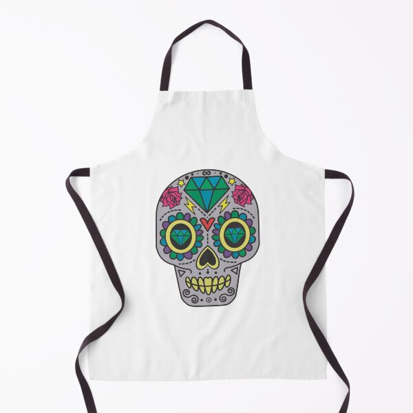 Item preview, Gray Cartoon Calavera Sugar Skull designed and sold by WakeNBake-Tees.