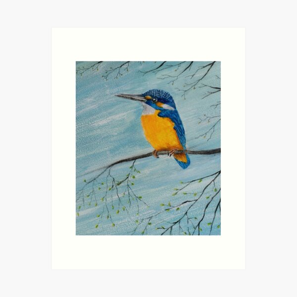 Item preview, Beautiful vibrant colourful Kingfisher  designed and sold by Diane Hunter Art.