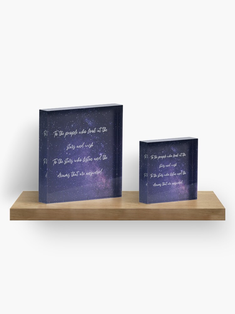 Alternate view of To the stars who listen - ACOTAR Acrylic Block
