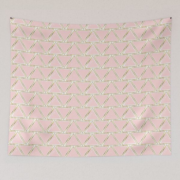Item preview, Triagnle seamless pattern. Pink hand drawn triangles with gold contour for wedding card, mothers day, womans day. Feminine geometry background designed and sold by Olgus.