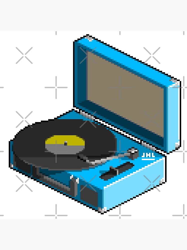 Pale outlet blue record player