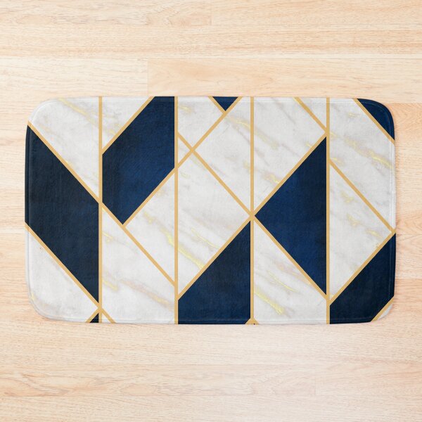 Item preview, Navy Blue Gold Geometric Marble designed and sold by MA DESIGNS.