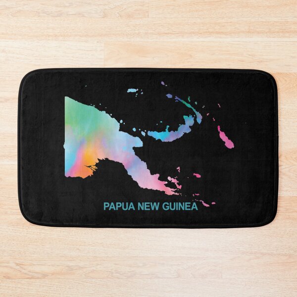 Item preview, Papua New Guinea Map - MultiColored Watercolour designed and sold by PNG-pikinini.
