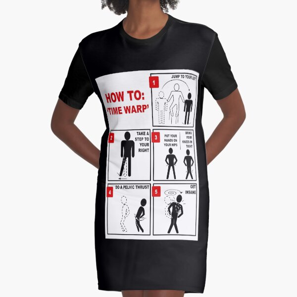 Rocky Horror Picture Show Time Warp Graphic T-Shirt Dress