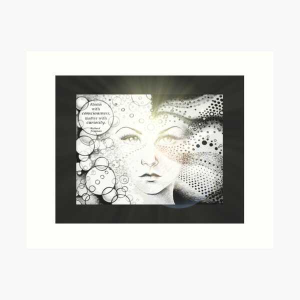 Aperçu de l'œuvre les atomes avec conscience comptent avec curiosité créée et vendue par ritusdesigns.