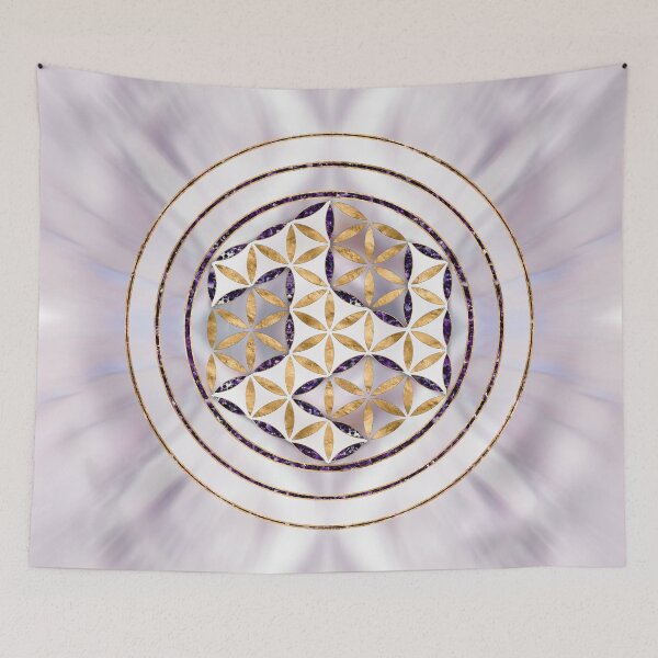 Item preview, Antahkarana in Flower of Life - Pearl and Amethyst designed and sold by k9printart.