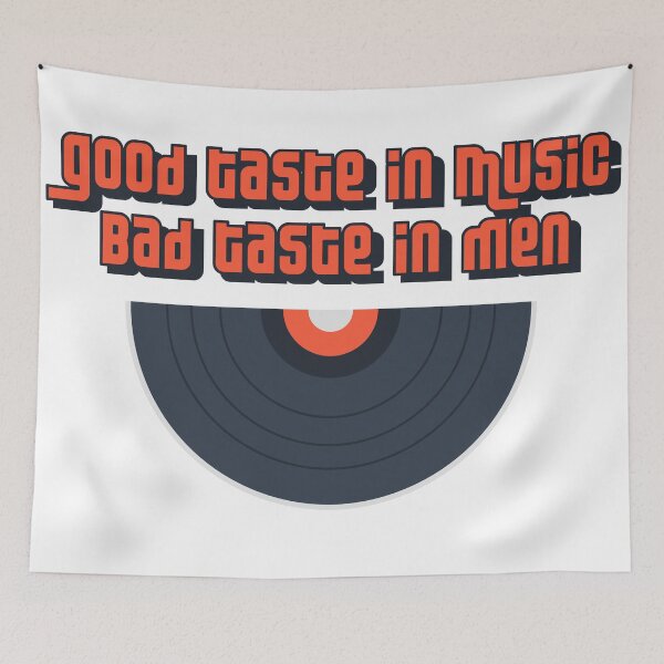 Item preview, Copy of Good taste in music Bad taste in Men Vinyl record designed and sold by PrintsyGal.