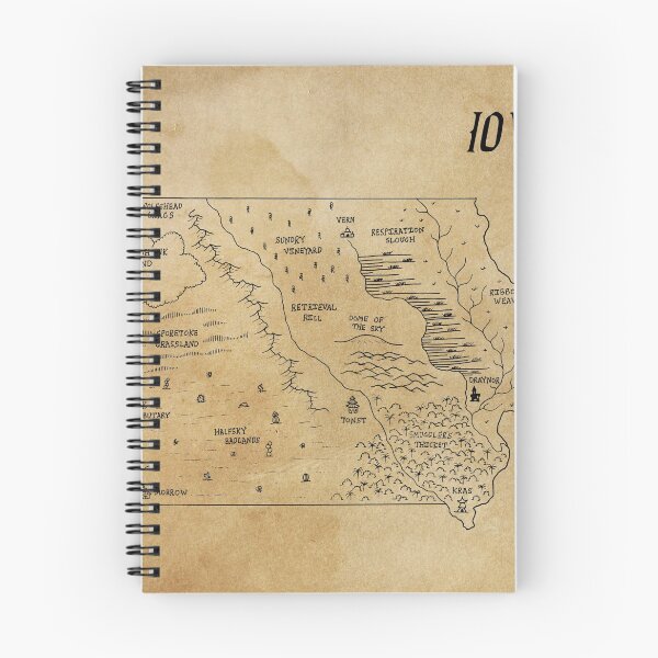 Item preview, Iowa as a fantasy map designed and sold by aldayuan.
