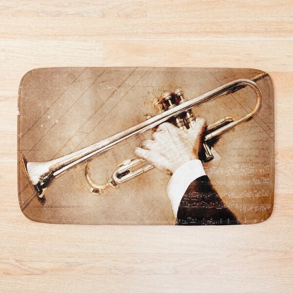Item preview, Trumpet #trumpet music art gold and black designed and sold by JBJart.