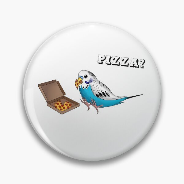 Item preview, Pizzatime! Budgie eats pizza designed and sold by DieVogelfamilie.