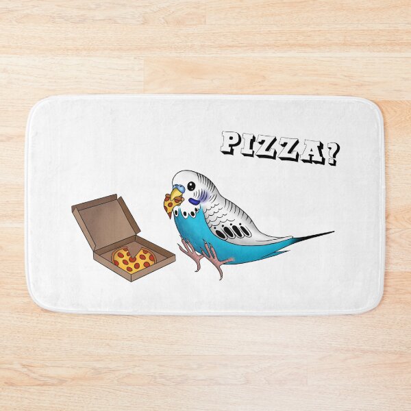 Item preview, Pizzatime! Budgie eats pizza designed and sold by DieVogelfamilie.