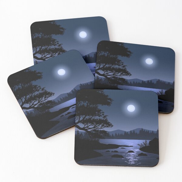 Item preview, Night Landscape In Forest With a River designed and sold by JTS STORE.