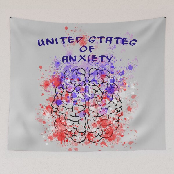 Item preview, United States Of Anxiety - Funny Puns designed and sold by Avani01.