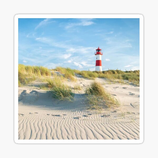 Leuchtturmliste Ost auf der Insel Sylt Schleswig Holstein Deutschland Sticker