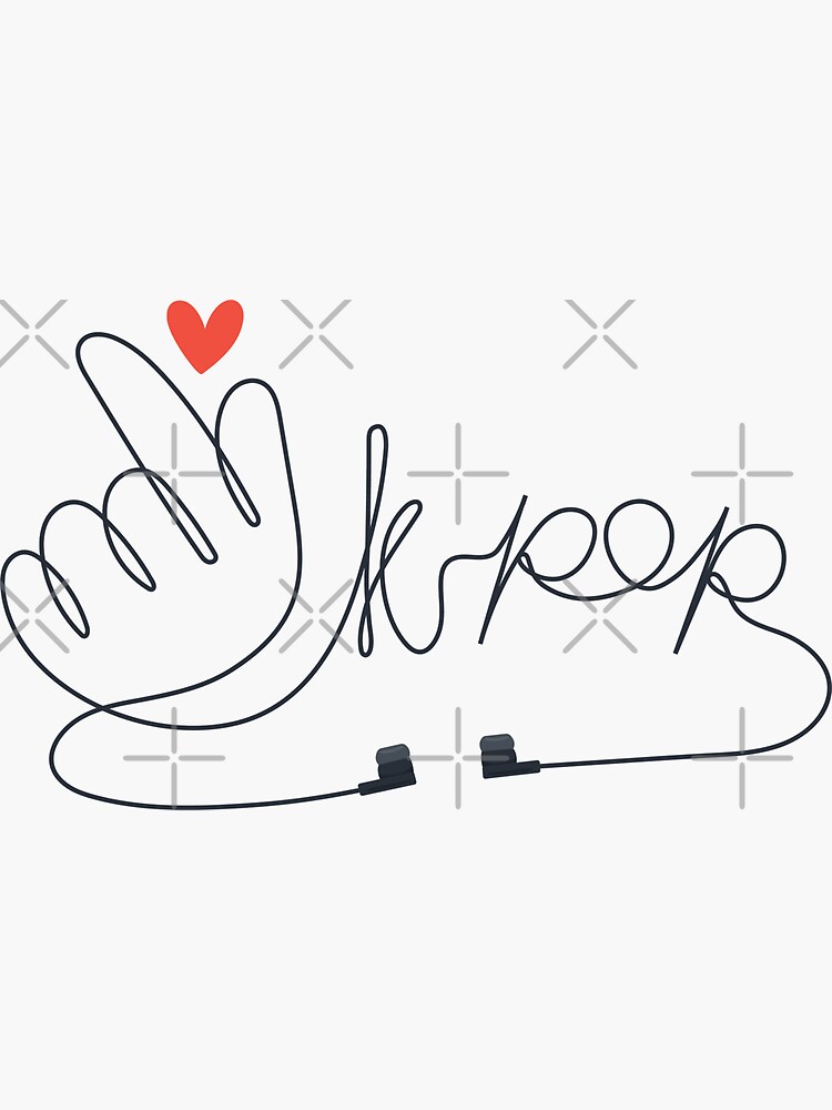 finger heart kpop' Sticker