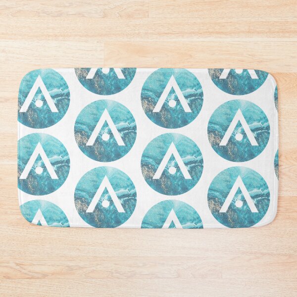 Item preview, Blue and Gold Marble Aveda Logo designed and sold by Dalaura.
