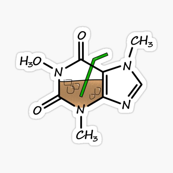 Caffeine Molecule Decal // Car Decal // Laptop Decal // Coffee