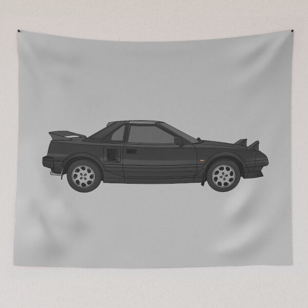 Item preview, Toyota MR2 MK1 black digital art designed and sold by Milanicole.