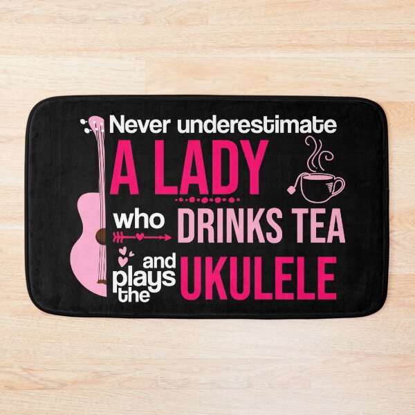Item preview, Funny ukulele and tea lady designed and sold by DeliriousSteve.