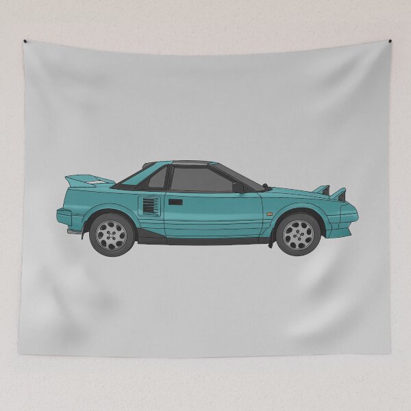 Item preview, Toyota MR2 MK1 blue digital art designed and sold by Milanicole.