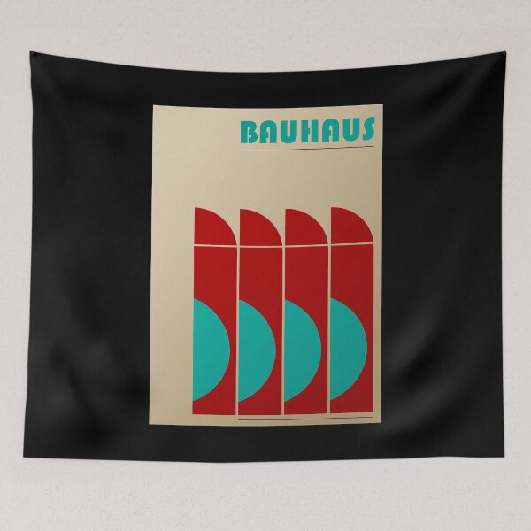 Item preview, Bauhaus - Retro / Art Deco architecture discipline from Berlin, Germany - Available in posters, etc - Red Pillars designed and sold by crazycollective.