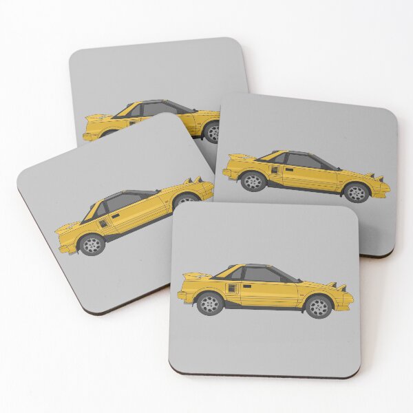 Item preview, Toyota MR2 MK1 yellow digital art designed and sold by Milanicole.