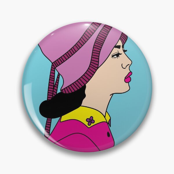 Item preview, Colorful Retro Woman With Hat designed and sold by flofin.