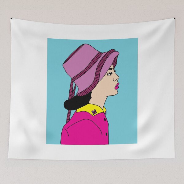 Item preview, Colorful Retro Woman With Hat designed and sold by flofin.