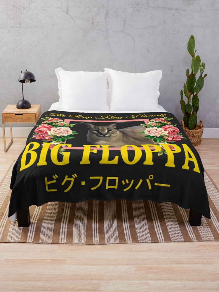 Big Floppa Floral Funny memes Throw Blanket for Sale by OKAOTA