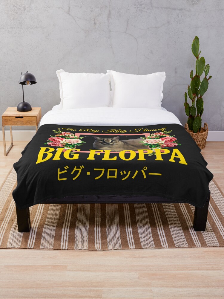 Big Floppa Floral Funny memes Throw Blanket for Sale by OKAOTA